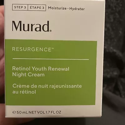 Murad RESURGENCE Retinol Youth Renewal Night Cream 1.7 Oz 50 Ml Full Size NIB • $54.99