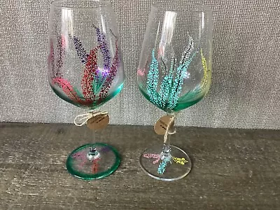 Large Hand Painted Wine Glasses • £8