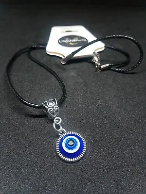 £4.50 • Buy Sparkly Blue Evil Eye Protection Pendant Necklace So Pretty Gift Wrapped, Greek
