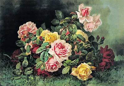 Gathering Of Roses By Paul De Longpre (Art Print Of Vintage Art) • $19.99