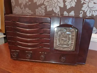Vintage Bakelite Philips Westminters Valve Radio 1940s Model Za 617 • $199.22