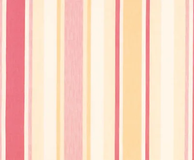 £16.09 • Buy Per Metre Laura Ashley Awning Stripe Pink Grapefruit Curtain Fabric / Material