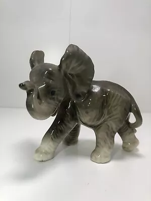 Vintage Western Germany Pottery Elephant Figurine • $30