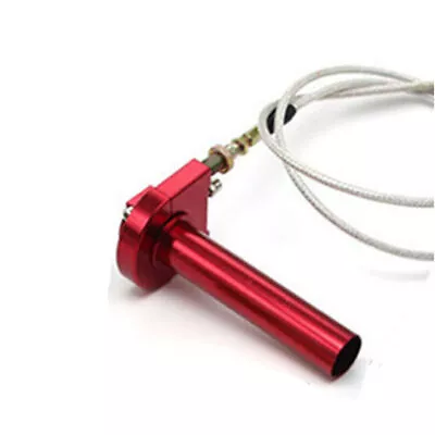 7/8'' 22mm Handbar Red CNC Motorcycle Throttle Turn Grip Twist Cable Scooter ATV • $16.48