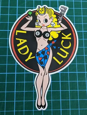 Lady Luck Custom Pinup Hot Rod Decal Sticker #b • £2.19