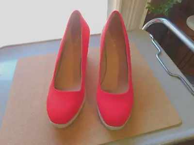 J Crew Red Women’s Seville Espadrilles Wedge Shoes Size 10 • $25