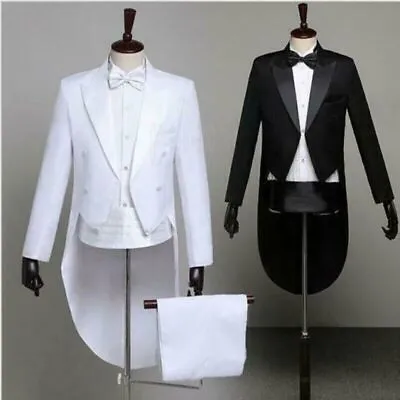 Mens Tuxedo Magic Dress Suit Jacket Formal Tail Coat Pant Dress Jacket Blazer * • £33