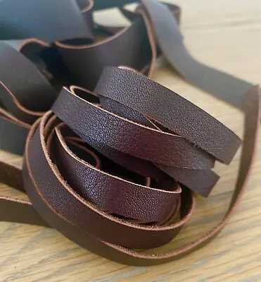 180 Cm Long Chocolate Brown Leather Strap Strip 1.3 Mm Thick Full Grain • £4.50