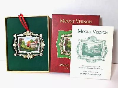 Mount Vernon 2012 Christmas Ornament 24kt Gold Finish • $19.54