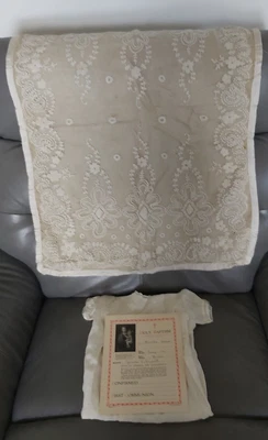£22.95 • Buy Vintage  Lace Christening Gown With Lace Blanket