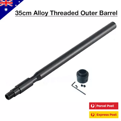 35cm Metal Threaded Outer Alloy Barrel For JinMing Gen8 J8 J9 M4A1 Gel Blaster • $26.95