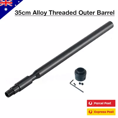 35cm Metal Threaded Outer Alloy Barrel For JinMing Gen8 J8 J9 M4A1 Gel Blaster • $21.95