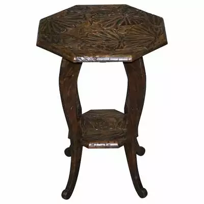 Large 1905 Liberty's London Japanese Carved Side End Lamp Wine Table Jardiniere • $621.68