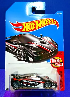 2017 Hot Wheels McLAREN F1 GTR In Black THEN AND NOW 7/10 Long Card. RARE! • $11.99