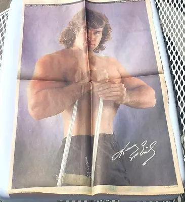 Vintage 1986 Kerry Von Erich Full Page Newspaper Poster Dallas Herald Fair Cond. • $3.95
