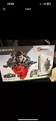 Microsoft Xbox One X | Console And Controller | (Gears Of War Edition) • $550