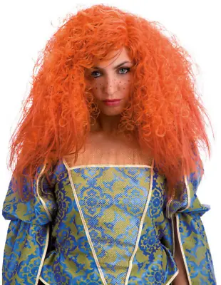 Deluxe Adult Merida Brave WIG Long Orange Ginger Wavy Princess Cosplay Costume • £24.99