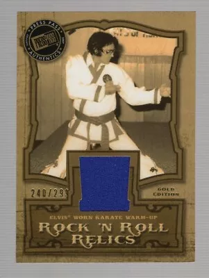 Elvis Presley 2007 Press Pass The Music *worn Karate Warm-up* Gold Relic 240/299 • $39.99