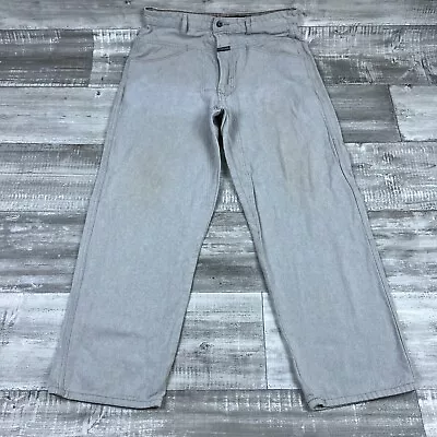 Marithe Francois Girbaud Jeans Men 36 M Baggy Gray Light Wash Discolored Stained • $34.95