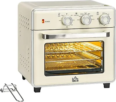 Mini Convection Oven Countertop Toast Bake Air Fry Thermostat 1400W 20L White UK • £125.90