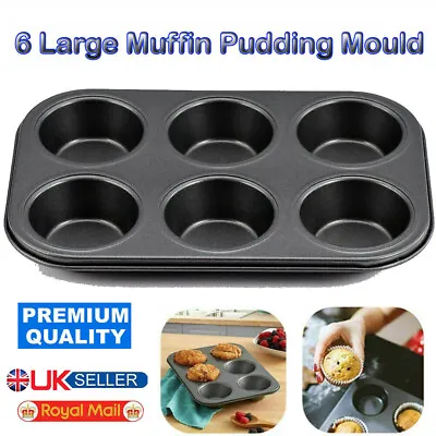 £7.93 • Buy Non Stick 6 Cupcake Baking Pan Tray Tin Cup Cakes Yorkshire Pudding Muffin Bun