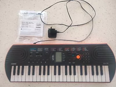 Casio SA-76 Electronic 44 Key Mini Keyboard With Manual & Power Supply • $65