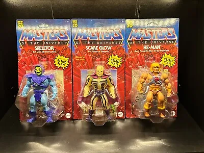 Motu Masters Of The Universe Origins Scare Glow - He-Man - Skeletor - Lot • $45