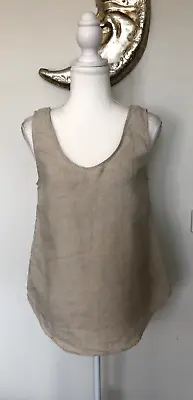 $9.99 • Buy COUNTRY ROAD Organic French Linen Sleeveless Top Sz 6 VGC