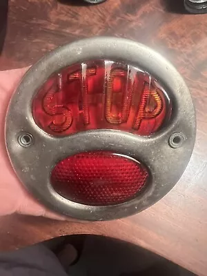 Vintage Antique Glass STOP Tail Light Lens Topper !! • $27.95