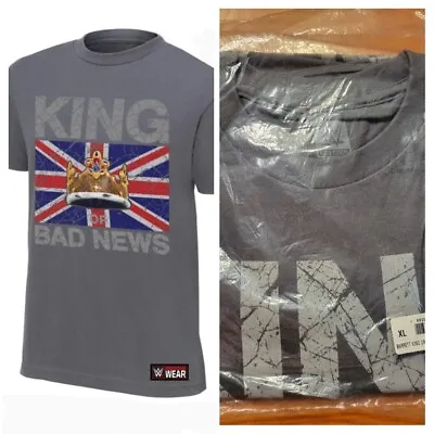 WWE Wade Barrett King Of Bad News Grey Shirt (Stu Bennett) Nexus NXT NWA Wrestle • $28