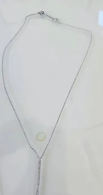 $19.99 • Buy Nadri Womens Silver Sliding Bar Pendant Necklace 1393