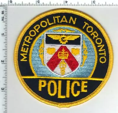 Metropolitan Toronto Police  (Ontario Canada)  Yellow Border  Shoulder Patch • $24.95