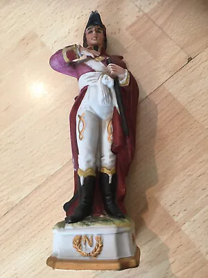 Vintage Hand Painted Parian Porcelain Napoleon Soldier Statue Art Figure No2 • £50