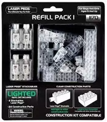 Laser Pegs 1170 Refill Pack I Lighted Stackables Green Building Blocks • $10.26