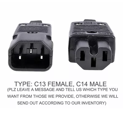 IEC C13 Female Inline Rewirable Socket Lead Power Adapter Plug 10A • £4.15