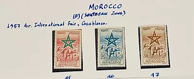 1957 MOROCCO International Fair Of Casablanca Set OF 3 Air Mail STAMPS  SJXX-298 • $7.50