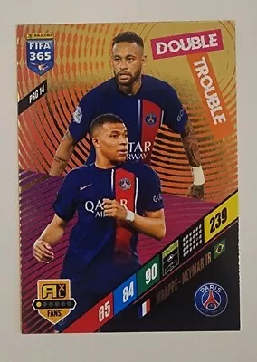 2024 FIFA 365 Adrenalyn XL Neymar / Mbappe Double Trouble Foil Card PSG • $19.99