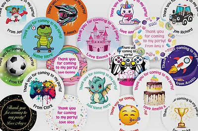 Thank You For Coming To My Party Personalised Party Stickers Round Custom Labels • $3.72