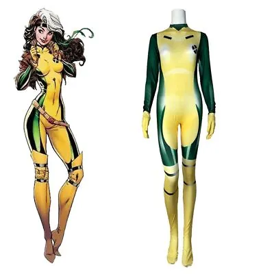 $32.09 • Buy Marvel Comics X Men Rogue Cosplay Carnival Bodysuit Tights Costume Suit Catsuit