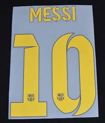 $25.12 • Buy Official Barcelona Messi 10 2014/15 Football Name/Number Set Home Player Size
