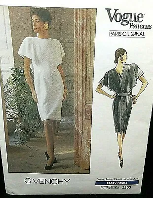 Vogue Paris Original Pattern 2303 Givenchy Size 6-8-10 • $25