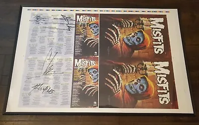 Misfits American Psycho Rare 2-Sided Hand Signed Album Cover Test Print Proof  • $749.99
