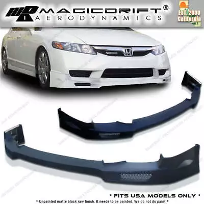 For 09-11 Honda Civic Sedan Front Chin Spoiler Flexible Lip (Urethane) • $102.88