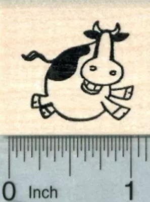 Cow Jumping Rubber Stamp D31219 WM • $14