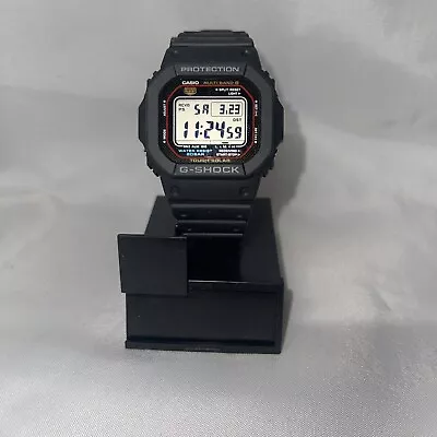 Casio G-Shock Men's Tough Solar Atomic Black Resin Sport 47mm Watch GWM5610-1 • $66