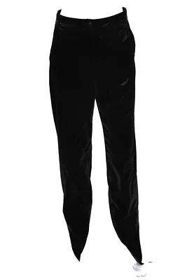 Hankim Womens Vinyl Split Cuff Faux Leather Trousers Black Size 42 • $90.01