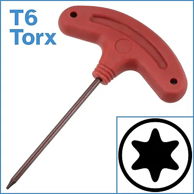 T6 Torx Key Driver Wrench T Handle Tightening Allen Tool Screwdriver T-Handle • $11.95