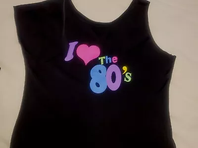 Vintage I Love The 80s Black Short Sleeve Shirt Women's Size Large/X-Large $6.99 • $6.99