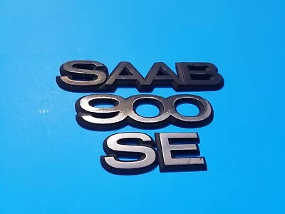 94 95 96 97 98 Saab 900 Se Rear Trunk Lid Emblem Logo Badge Symbol Set Oem A14 • $17.10