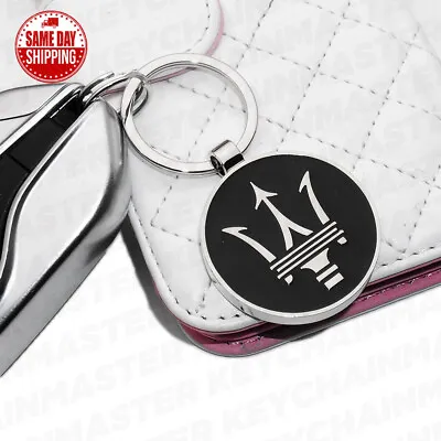 Maserati Luxury Alloy 3D Logo Key Fob Keychain Ring Decorate Gift Home Car Sport • $14.99